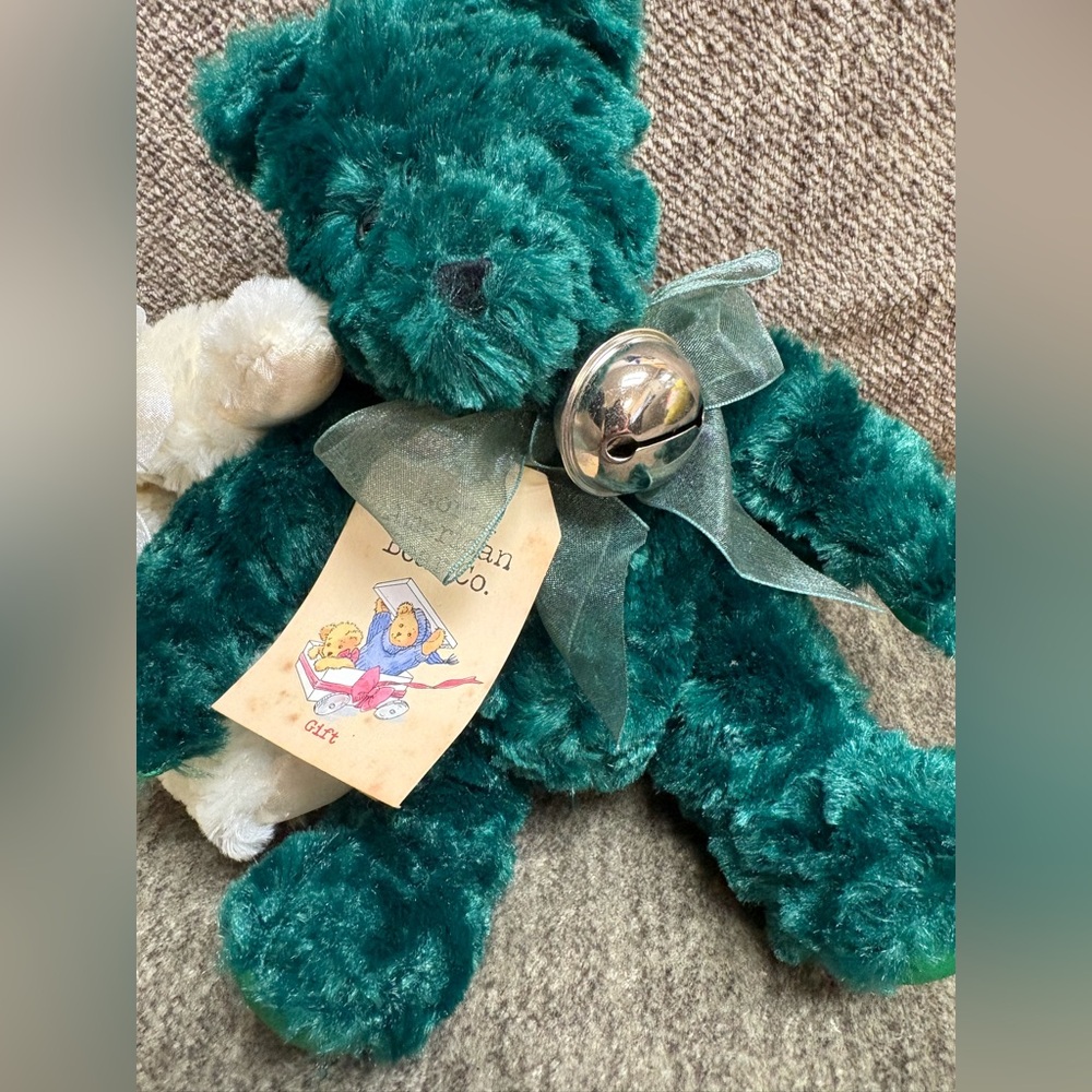Plush Emerald Bear with Bell